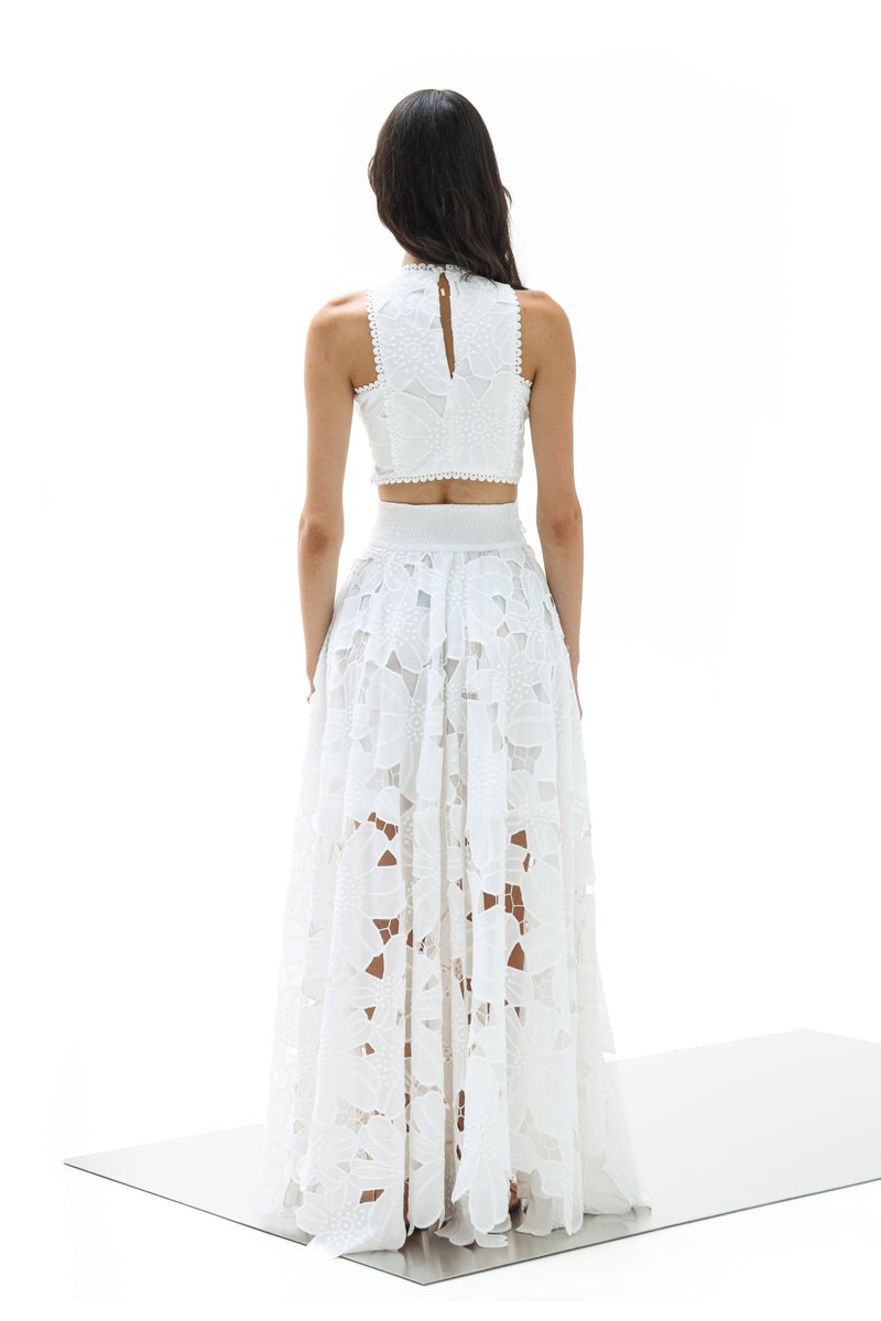 Skirt Petunia Maxi Calisto Althea White | تنورة نسائية - Maison Clad