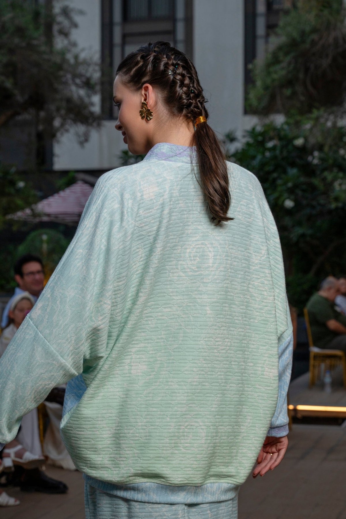 Skirt Renata Astrology Blue Gradient Knit | تنورة Renata - Maison Clad