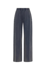 SOHO TOKIO WIDE LEG BLUE DENIM PANT| سروال SOHO TOKIO WIDE LEG PANT - Maison Clad