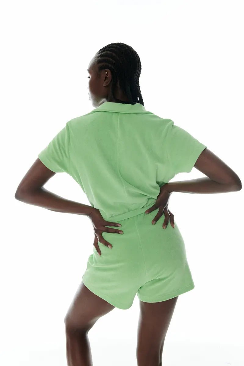 Terry Green Playsuit | ملابس شاطىء نسائية - Maison Clad