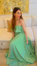 Top Milky Way Shimmers Green |بلوزة Top Milky Way - Maison Clad