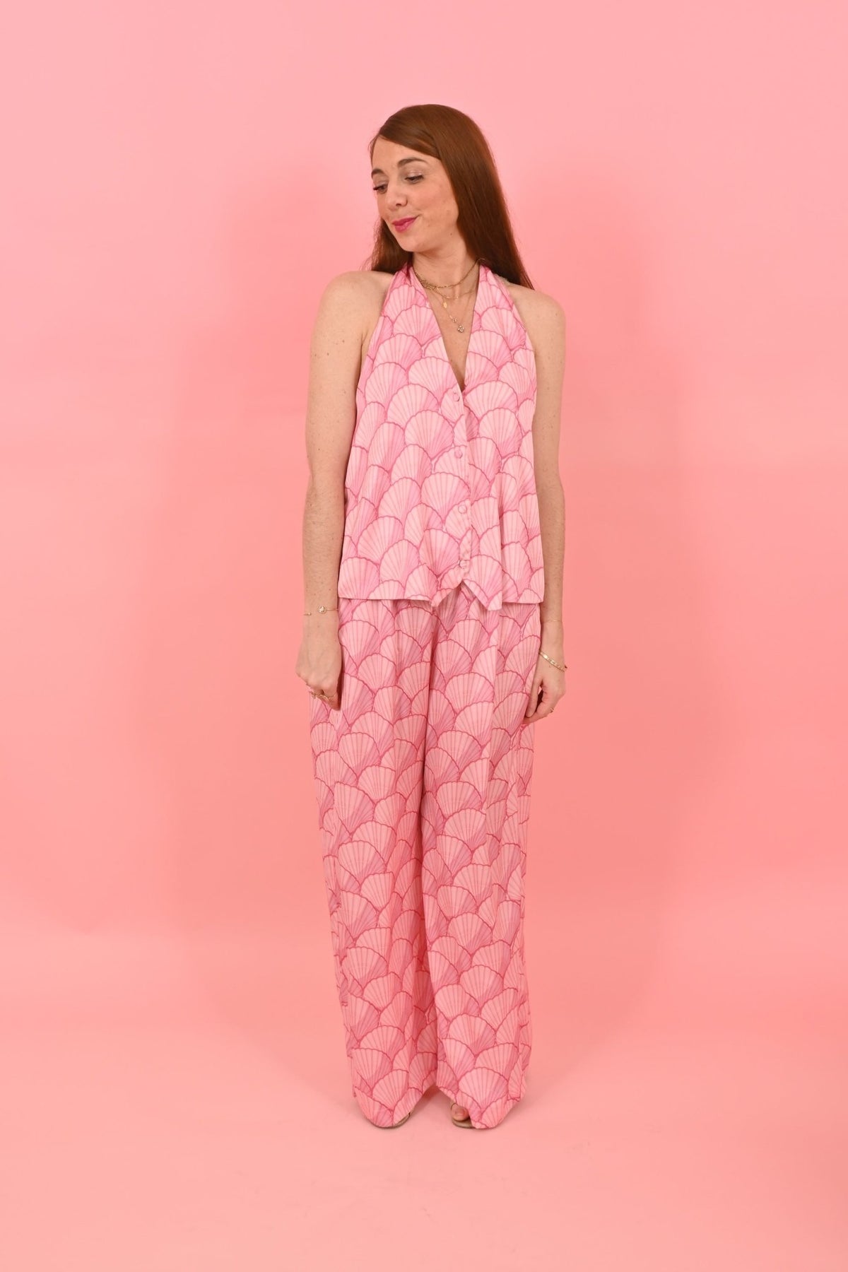 Top Nicky Shell Light Pink| بلوزة نسائية - Maison Clad