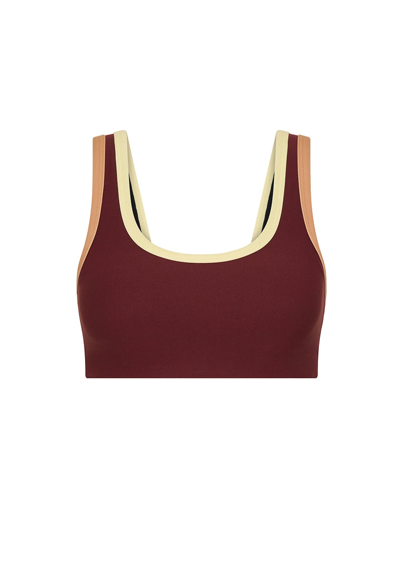 Trail Harley Scoop Bralette Burgundy| بلوزة Trail - Maison Clad