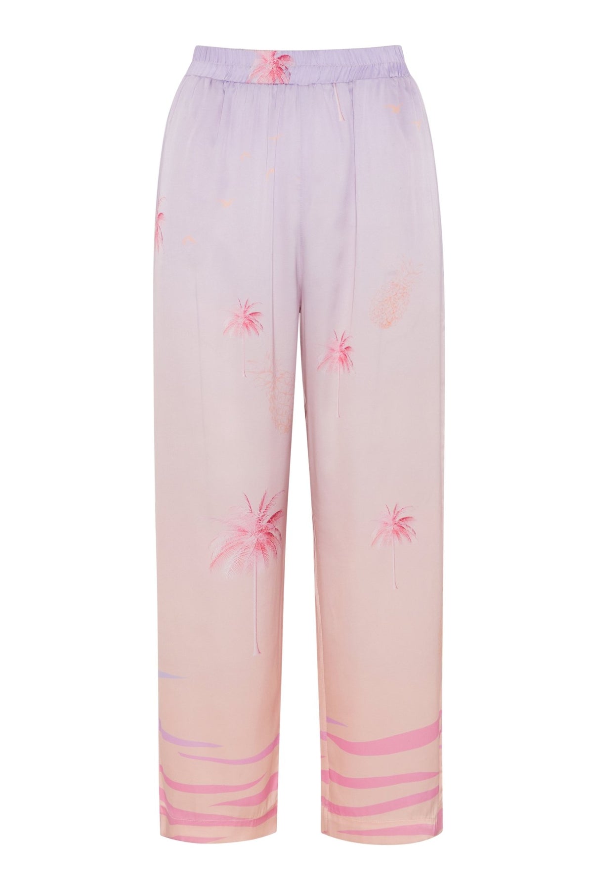 Trouser Arty Palm Lilac |سروال - Maison Clad