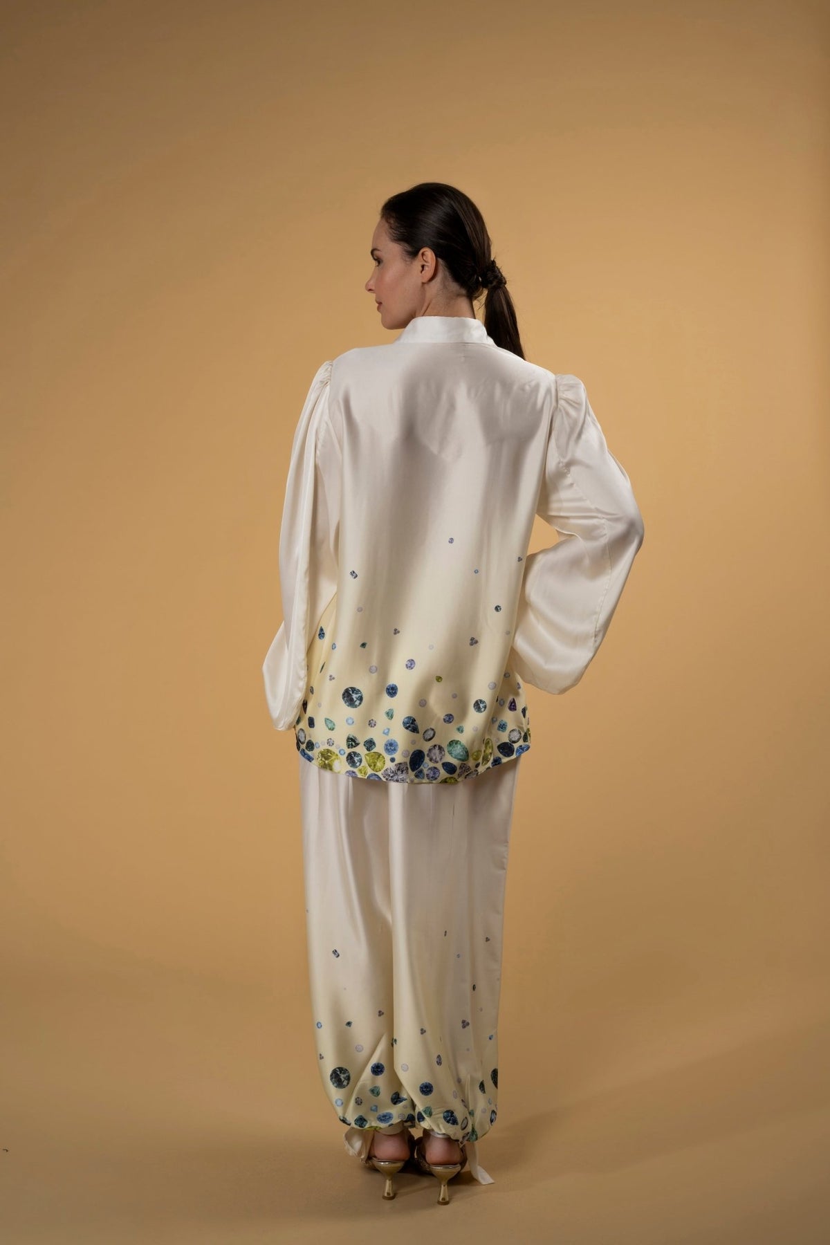 Trouser Bow Sarouel Gemstone Gradient |سروال Gemstone Gradient - Maison Clad