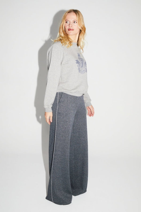 Trouser Charlie Geo Dots Blue|سروال Charlie Geo Dots Blue - Maison Clad