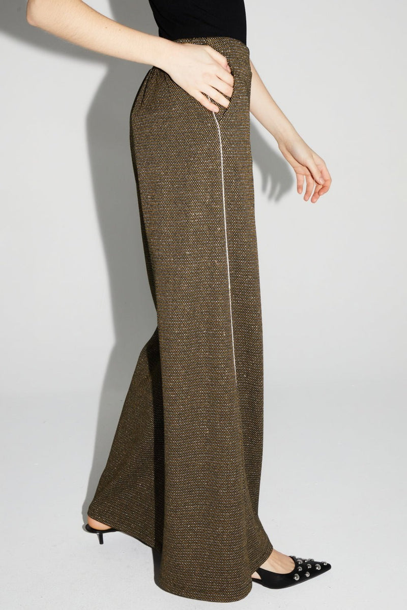 Trouser Charlie Geo Dots Gold|سروال Charlie Geo Dots Gold - Maison Clad