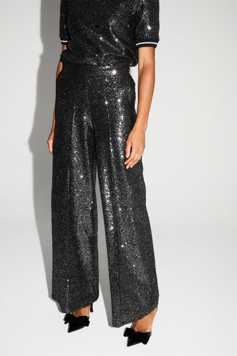 Trouser Charlie Sequins Black|سروال Charlie Sequins - Maison Clad