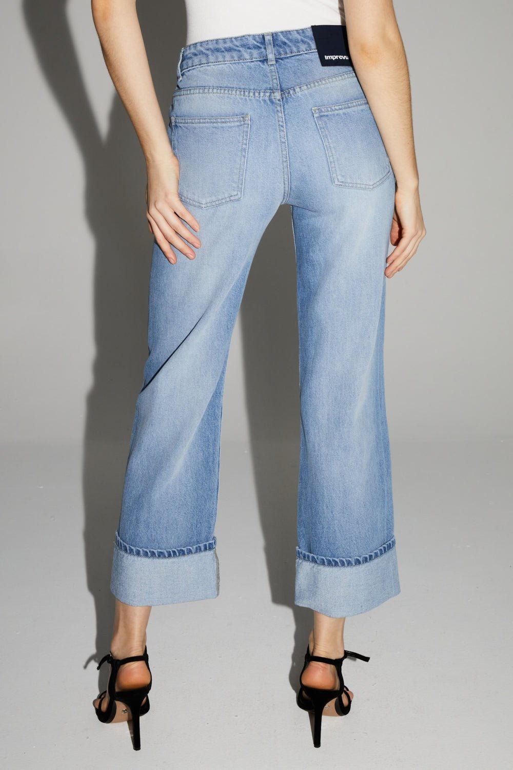 Trouser Denim Kate Straight Blue |سروال Denim Straight - Maison Clad
