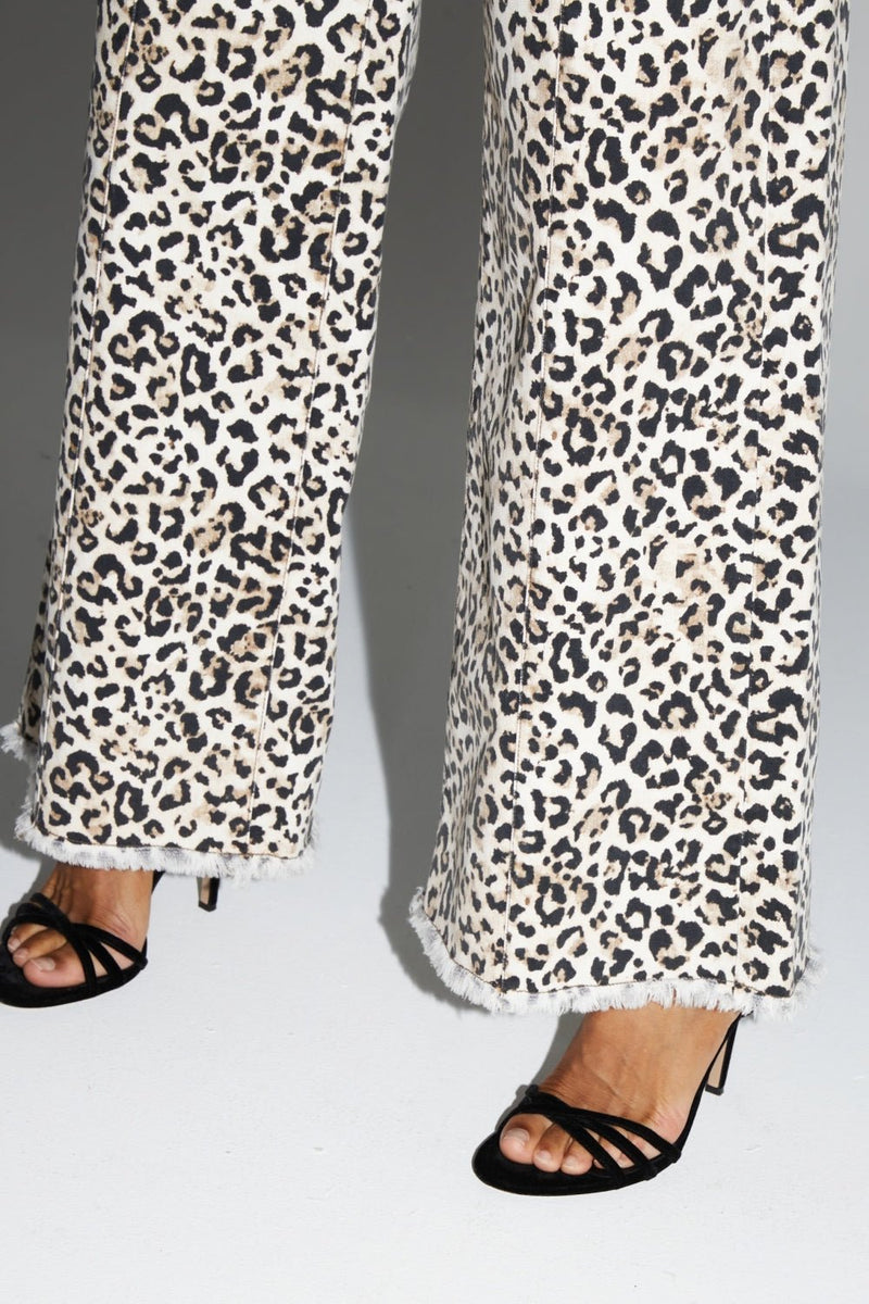 Trouser Denim Swiggy Palazzo Leo Naturel |سروال Denim Palazzo Leo Naturel - Maison Clad