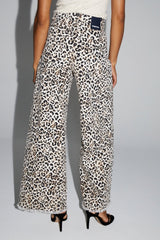 Trouser Denim Swiggy Palazzo Leo Naturel |سروال Denim Palazzo Leo Naturel - Maison Clad