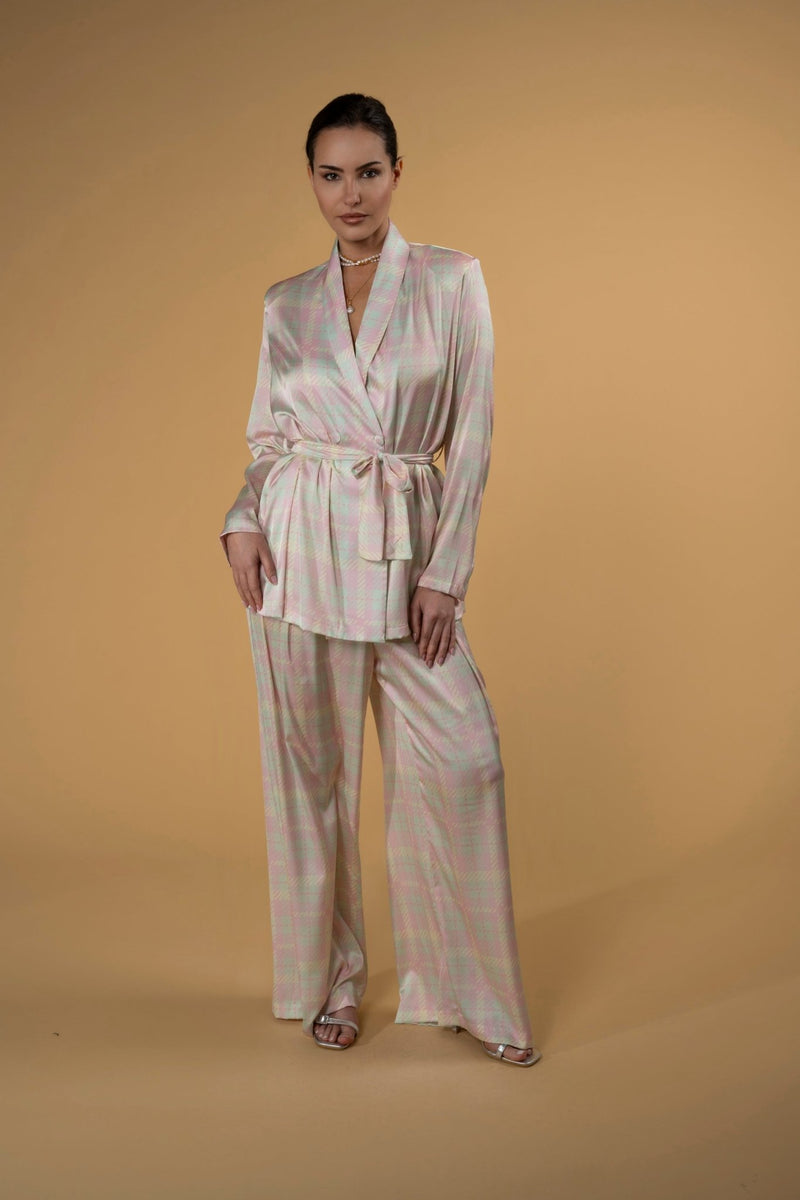 Trouser Jackomo Checks Pastel t|سروال Checks Pastel - Maison Clad