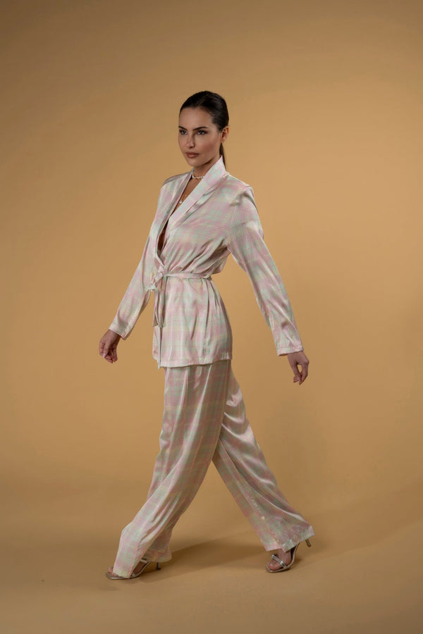 Trouser Jackomo Checks Pastel t|سروال Checks Pastel - Maison Clad