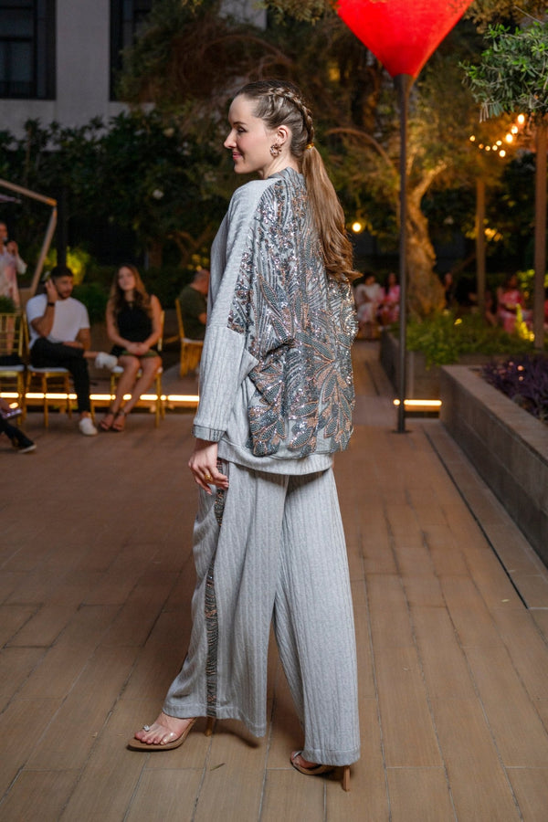 Trouser Jackomo Knit Side Band Astrology Beaded |سروال Jackomo Knit - Maison Clad