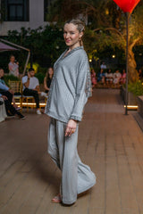 Trouser Jackomo Knit Side Band Astrology Beaded |سروال Jackomo Knit - Maison Clad