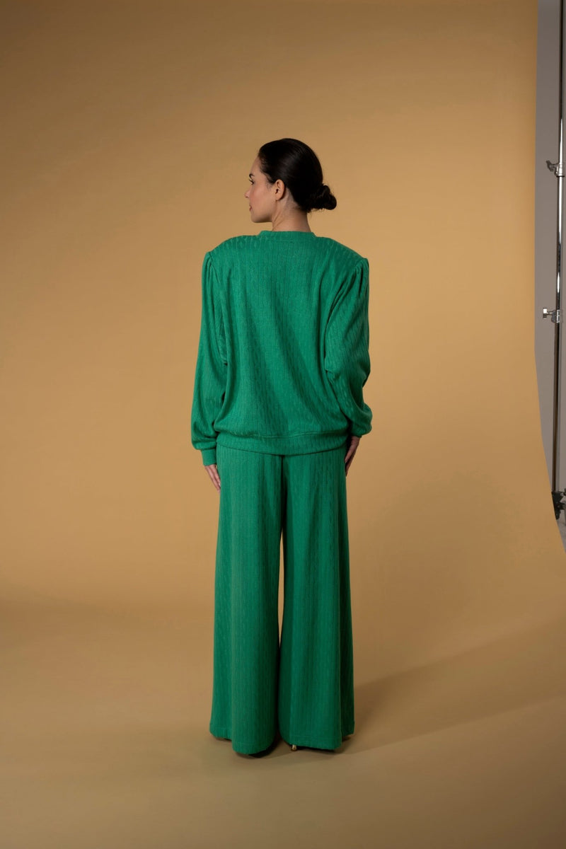 Trouser Jackomo Knitwear Green|سروال Knit Green - Maison Clad