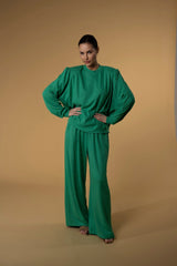 Trouser Jackomo Knitwear Green|سروال Knit Green - Maison Clad