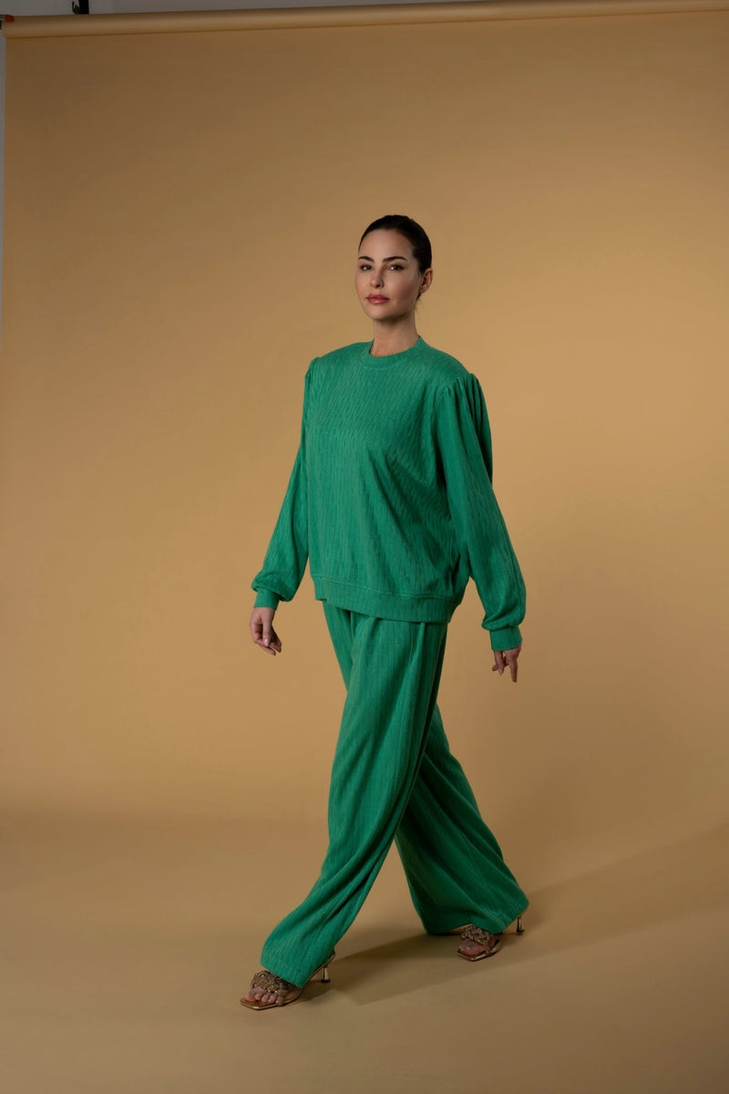 Trouser Jackomo Knitwear Green|سروال Knit Green - Maison Clad