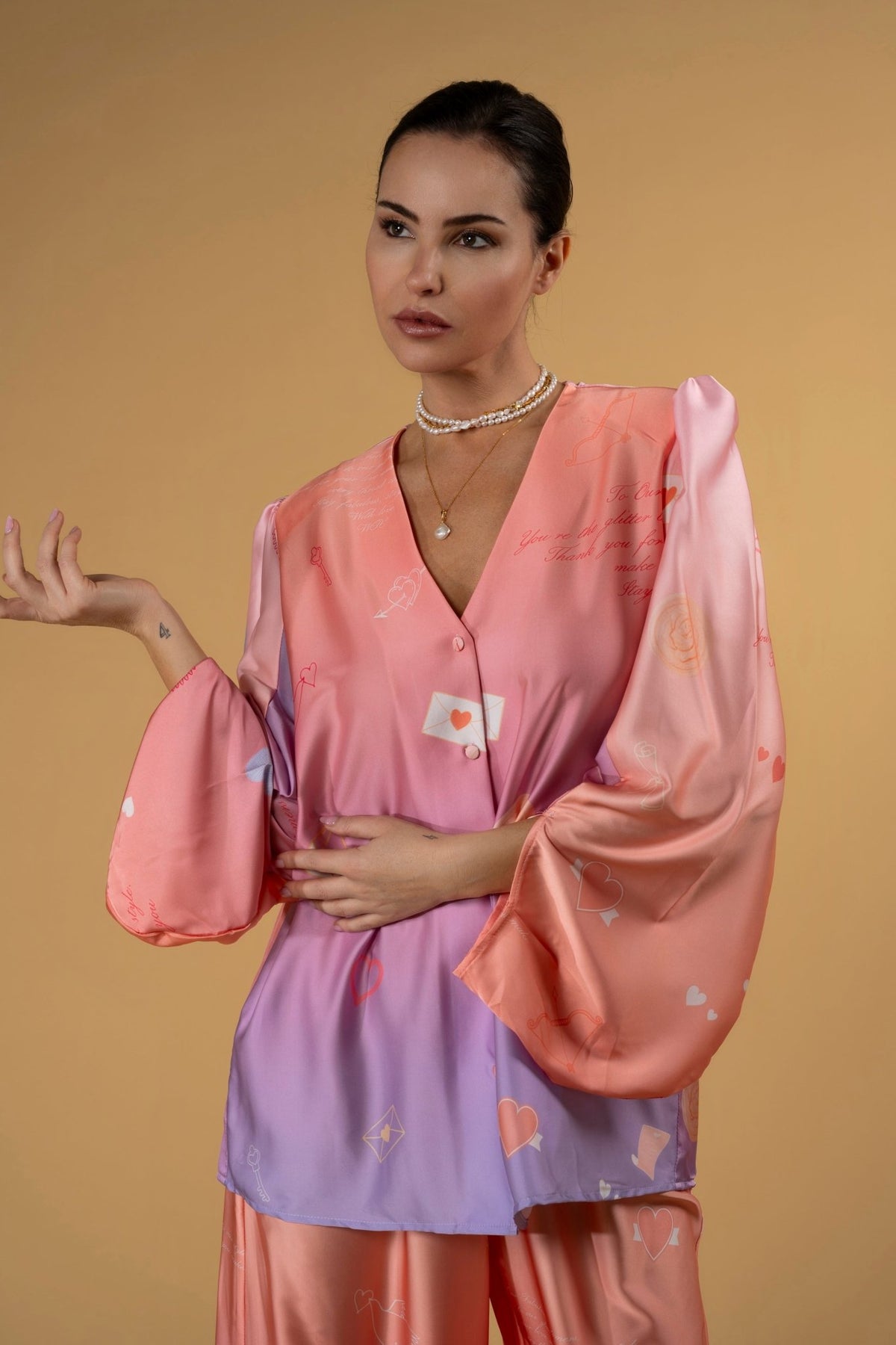 Trouser Jackomo Love Letter|سروال Love Letter Pink - Maison Clad