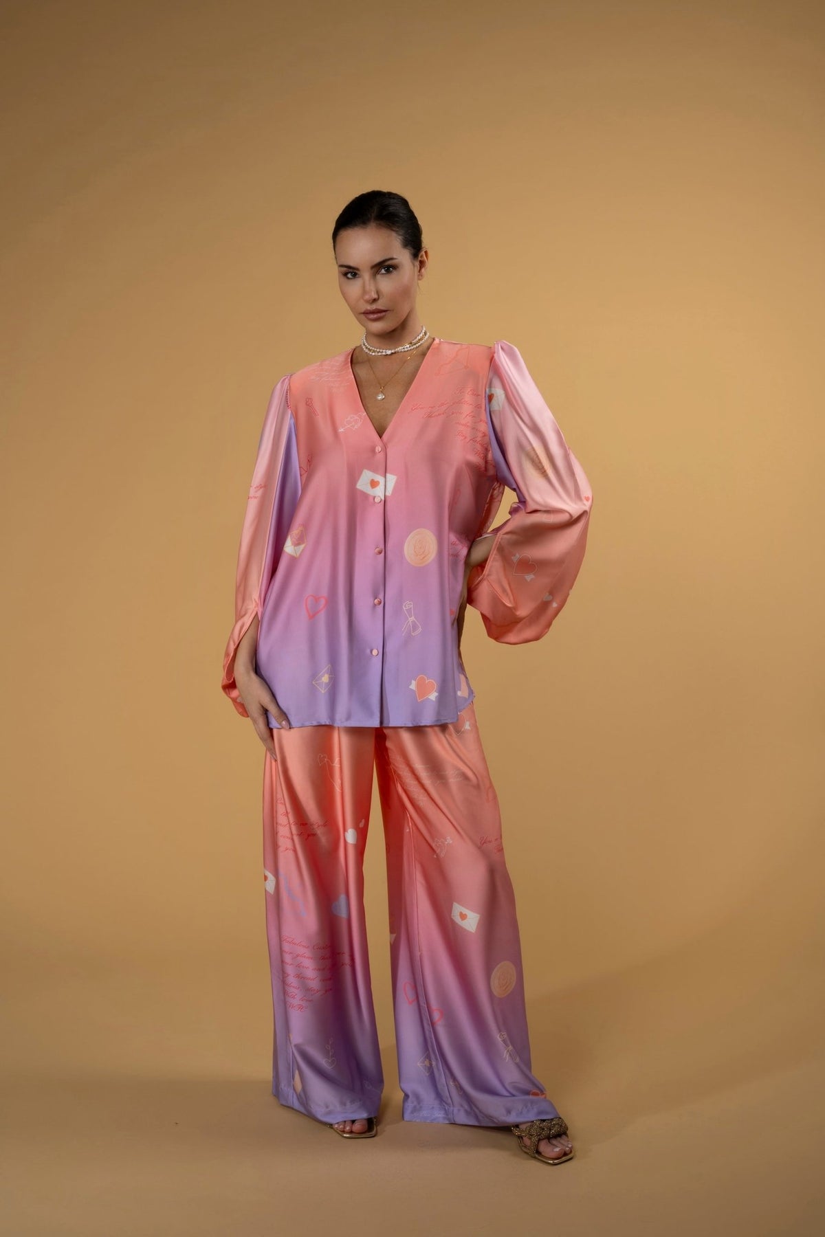 Trouser Jackomo Love Letter|سروال Love Letter Pink - Maison Clad