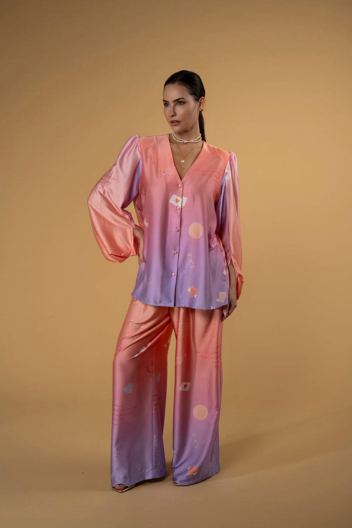 Trouser Jackomo Love Letter|سروال Love Letter Pink - Maison Clad