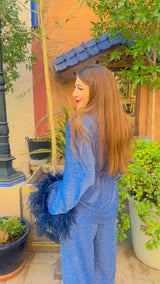 Trouser Jackomo Shimmers Navy |سروال Jackomo - Maison Clad