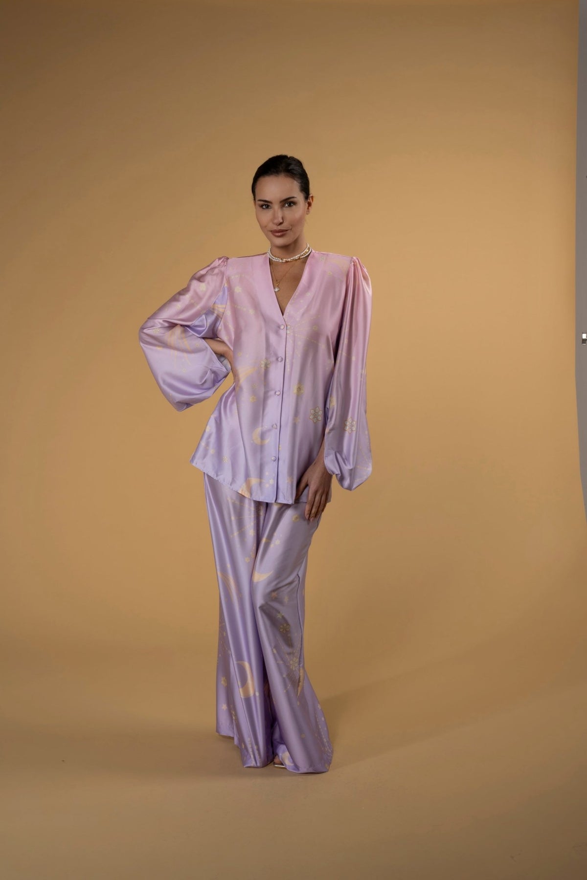 Trouser Jackomo Stella D'Oro Purple Gradient|سروال stella D'Oro Gradient - Maison Clad
