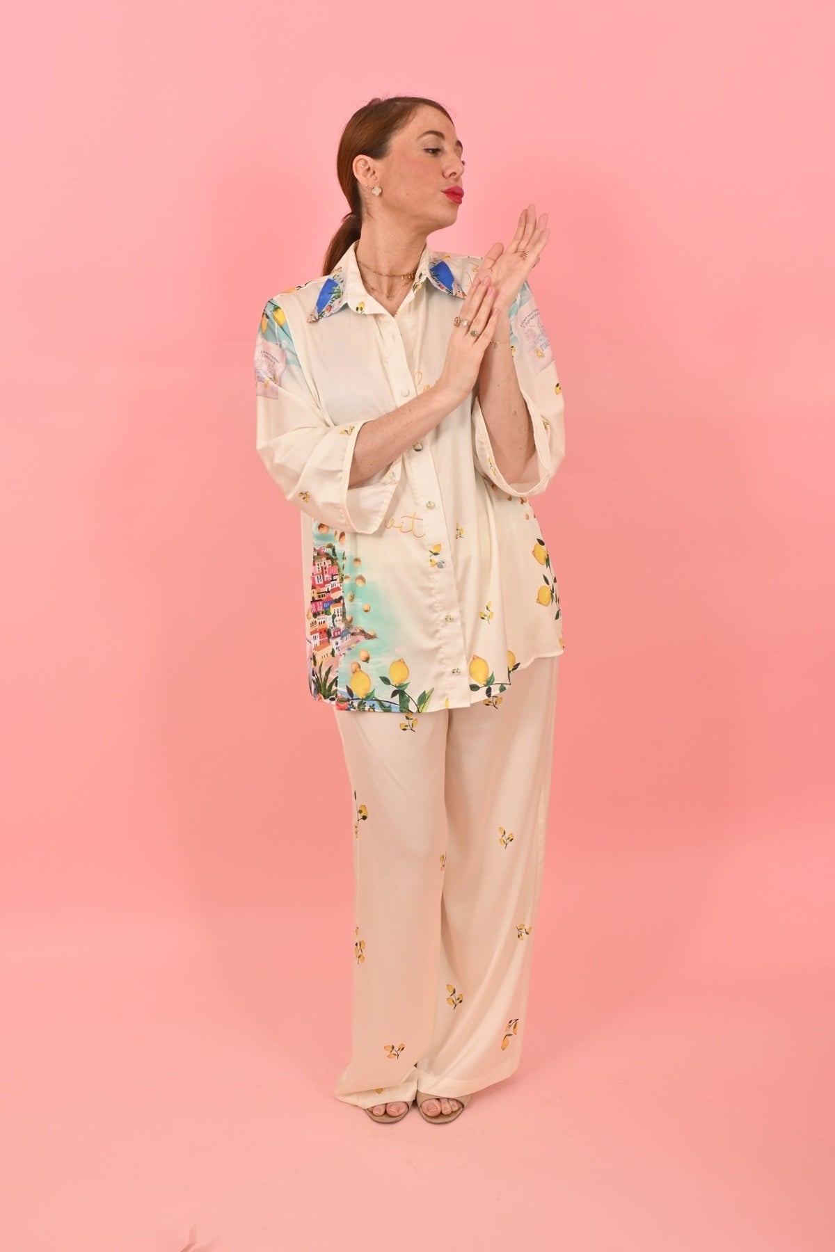 Trouser Jacky Amalfi Off White | سروال - Maison Clad