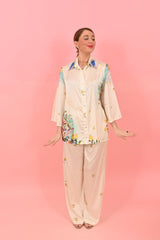 Trouser Jacky Amalfi Off White | سروال - Maison Clad