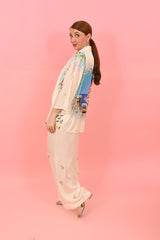 Trouser Jacky Amalfi Off White | سروال - Maison Clad