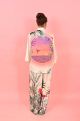 Trouser Jacky Parrots Off White |سروال - Maison Clad