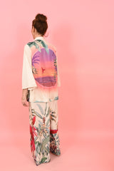 Trouser Jacky Parrots Off White |سروال - Maison Clad