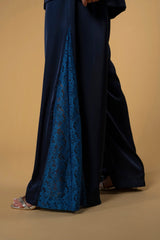 Trouser Jane Lace|سروال Jane Lace Navy - Maison Clad