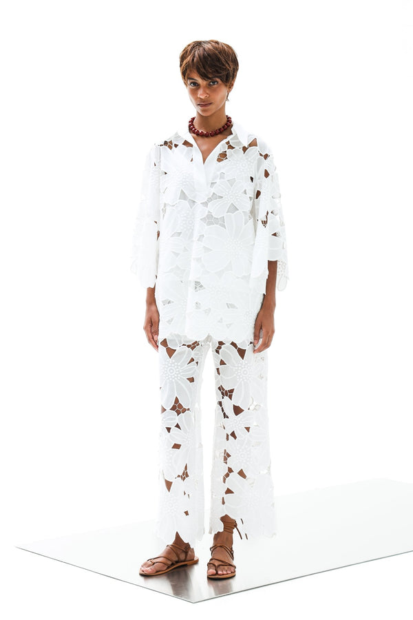 Trouser Ophelia Althea White| المرأة القصيرة - Maison Clad