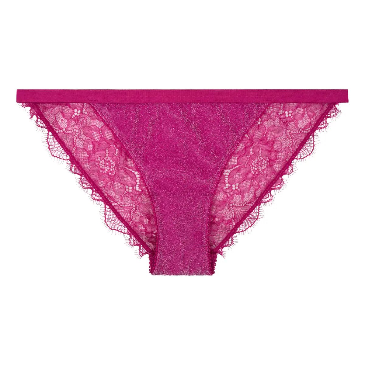 Wild Rose Hot Pink Briefs | الملابس الداخلية الدانتيل - Maison Clad
