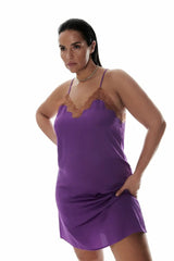 Willow Purple Slip Dress | فستان النوم - Maison Clad