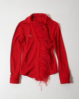 Shirt Feathers Polo Red - Feathers Polo قميص