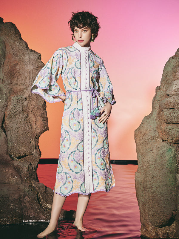 Rangy Dress Long Multicolor | فستان نسائي