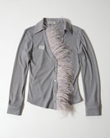Shirt Feathers Polo Grey - Feathers Polo قميص