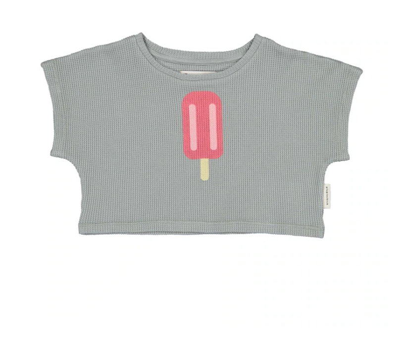 Crop Top Grey Ice Cream - Girls بلوزة