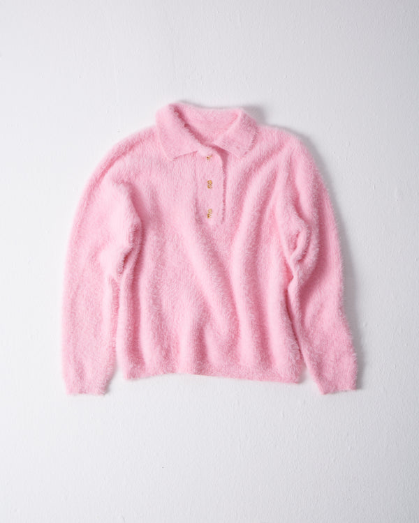 Sweater Polo Pink - بلوزة
