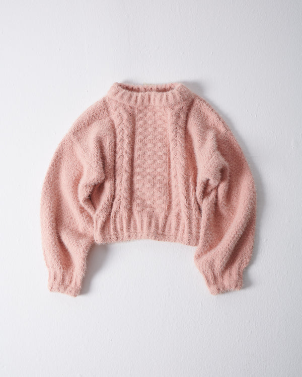 Sweater Knit Salmon - بلوزة