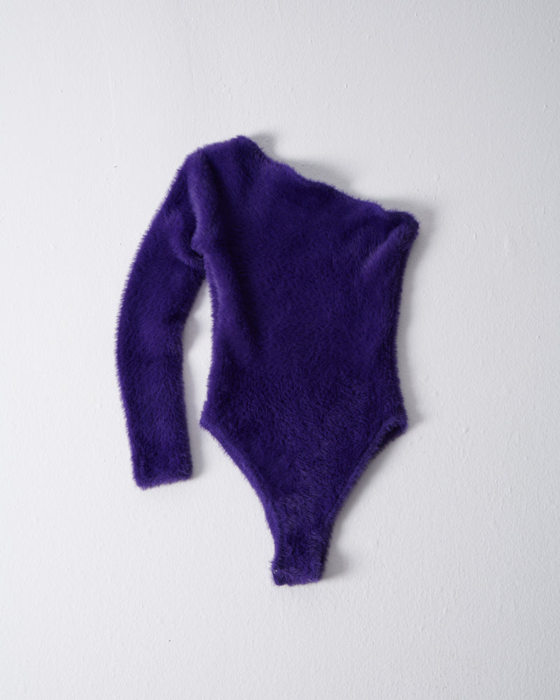 Knit One Shouder Body Purple - بلوزة