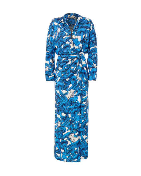 Long Dress Mushroom Blue - Mushroom Blue فستان