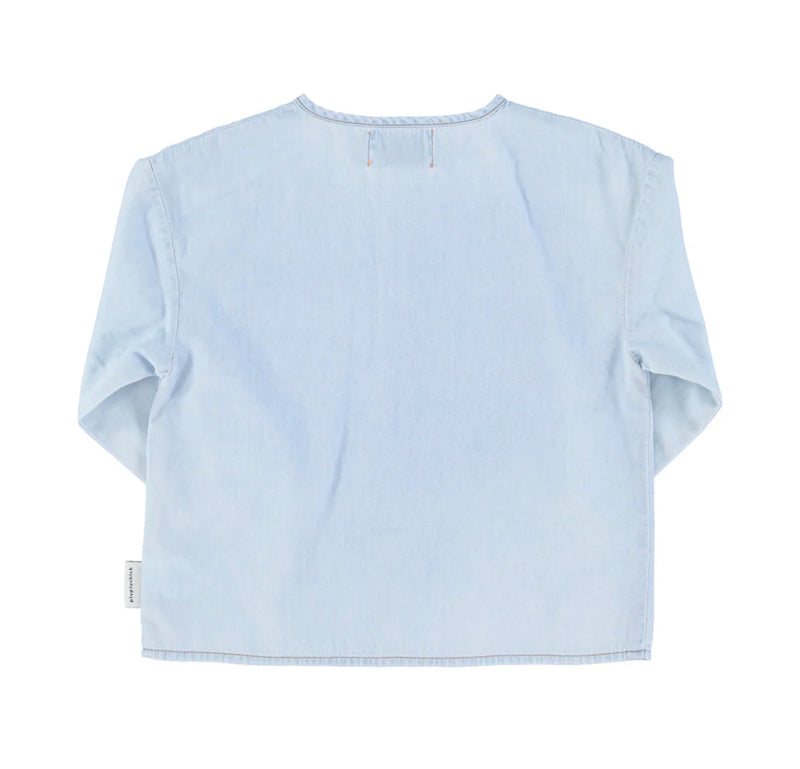Long Sleeve Shirt Light Blue Chambray | قميص