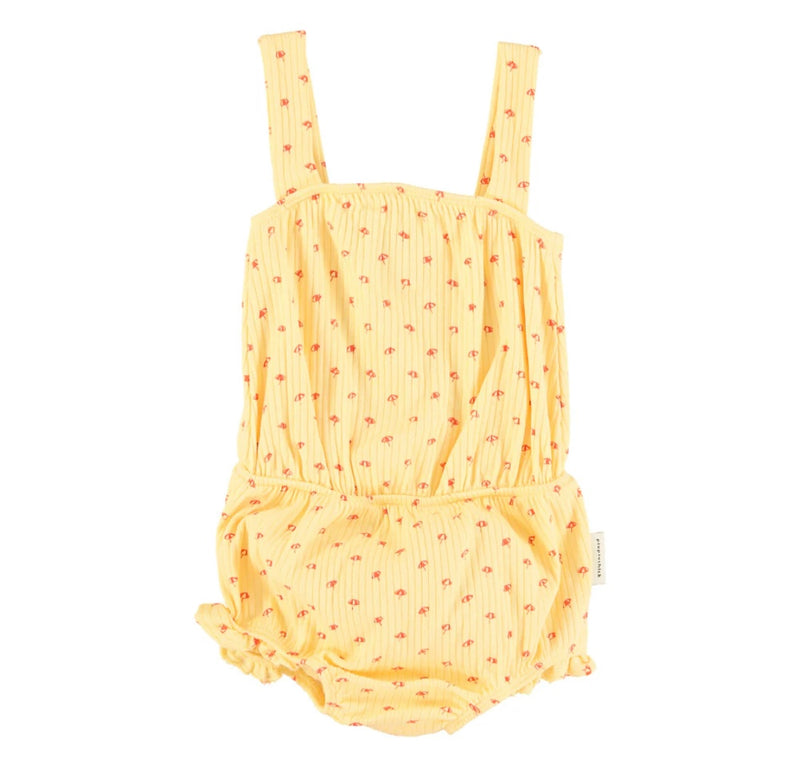 Baby Playsuit Yellow W/Sunshade Allover Print | بلوزة ضيقة