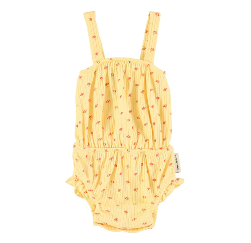 Girls Playsuit Yellow W/Sunshade Allover Print | بلوزة ضيقة