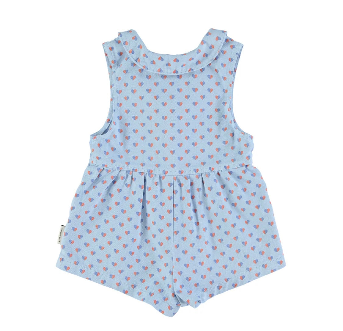 Girls Jumpsuit W/ Hearts Allover Print | جمبسوت