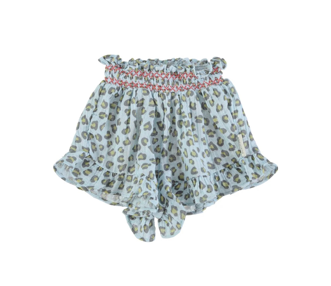 Girls Shorts Light Blue W/ Animal Print | سروال قصير