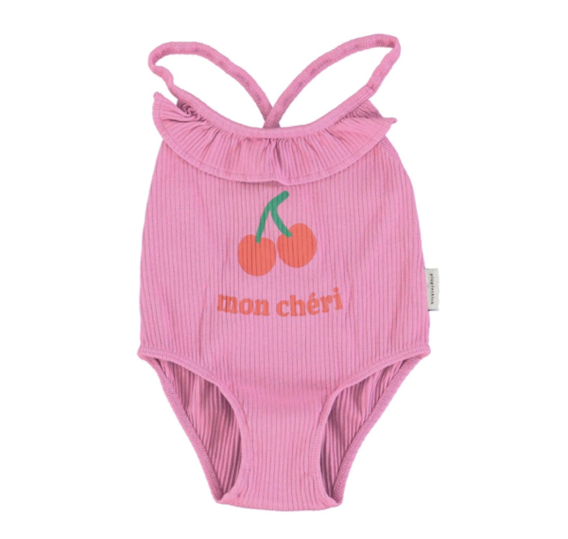 Girls Swimsuit W/Ruffle Lavender | طقم سباحة